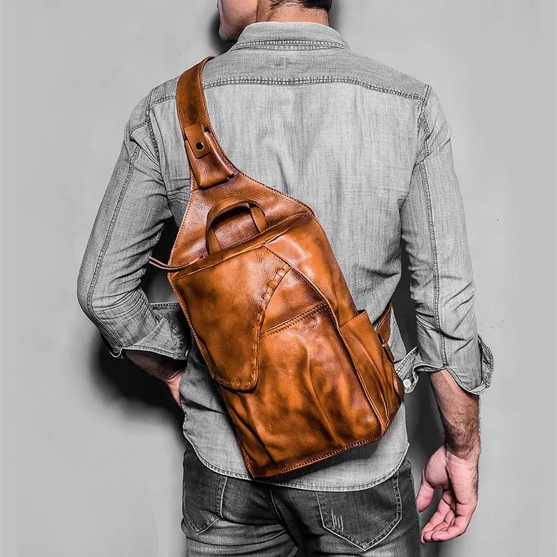 Genuine Leather Chest Bag Top Layer Cowhide Men Casual Shoulder Bag Personalized Crossbody Bags
Genuine Leather Chest Bag Top Layer Cowhide Men Casual Shoulder Bag Personalized Crossbody Bags