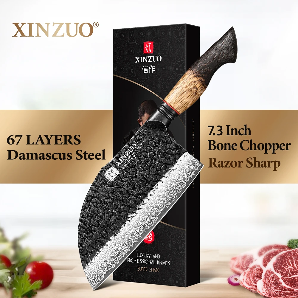 XINZUO 7.3 Inches Bone Chopper High-quality 67 Layers Damascus Steel Household Kitchen Knife Daily Cooking Stable Performance
XINZUO 7.3 Inches Bone Chopper High-quality 67 Layers Damascus Steel Household Kitchen Knife Daily Cooking Stable Performance