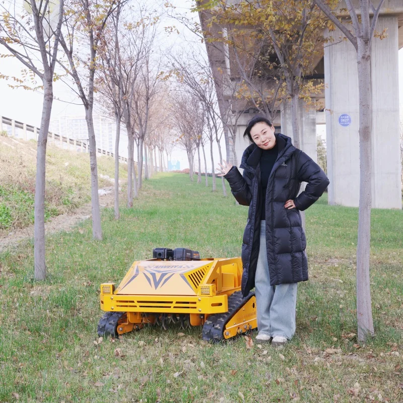 Customized High Quality Rubber Tracks Remote Control Robot flail Mower Powerful All Terrain Lawn Mower for Sale
Customized High Quality Rubber Tracks Remote Control Robot flail Mower Powerful All Terrain Lawn Mower for Sale