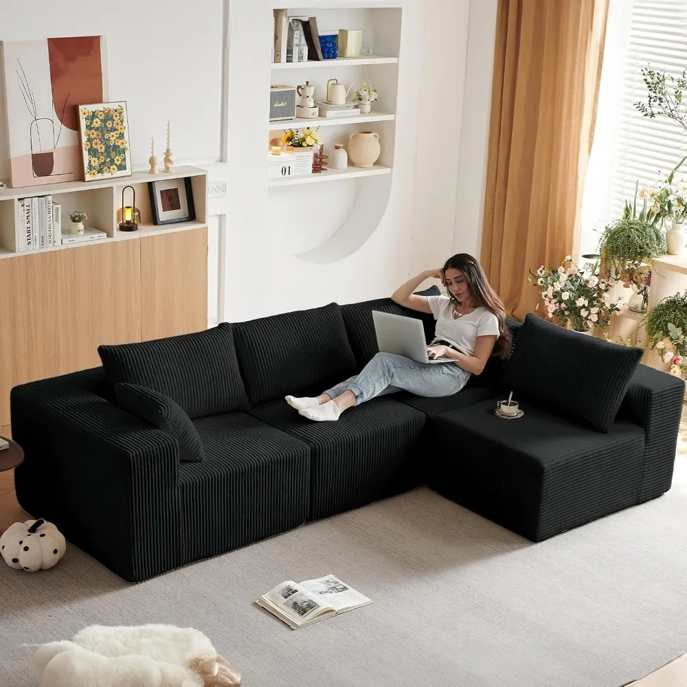 104" Cloud Couch, Modular Sectional Sofa Couch, L-Shape Upholstered Couches Modern Minimalist Couches for Living Room, Free Comb
104" Cloud Couch, Modular Sectional Sofa Couch, L-Shape Upholstered Couches Modern Minimalist Couches for Living Room, Free Comb