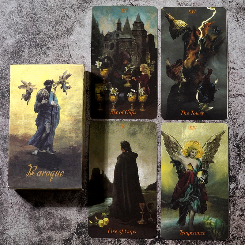 Baroque Tarot Deck 78-Card Deck with PDF Guidebook Fortune Telling Card Game Game Divination Tools Chakra Planet Zodiac
Baroque Tarot Deck 78-Card Deck with PDF Guidebook Fortune Telling Card Game Game Divination Tools Chakra Planet Zodiac