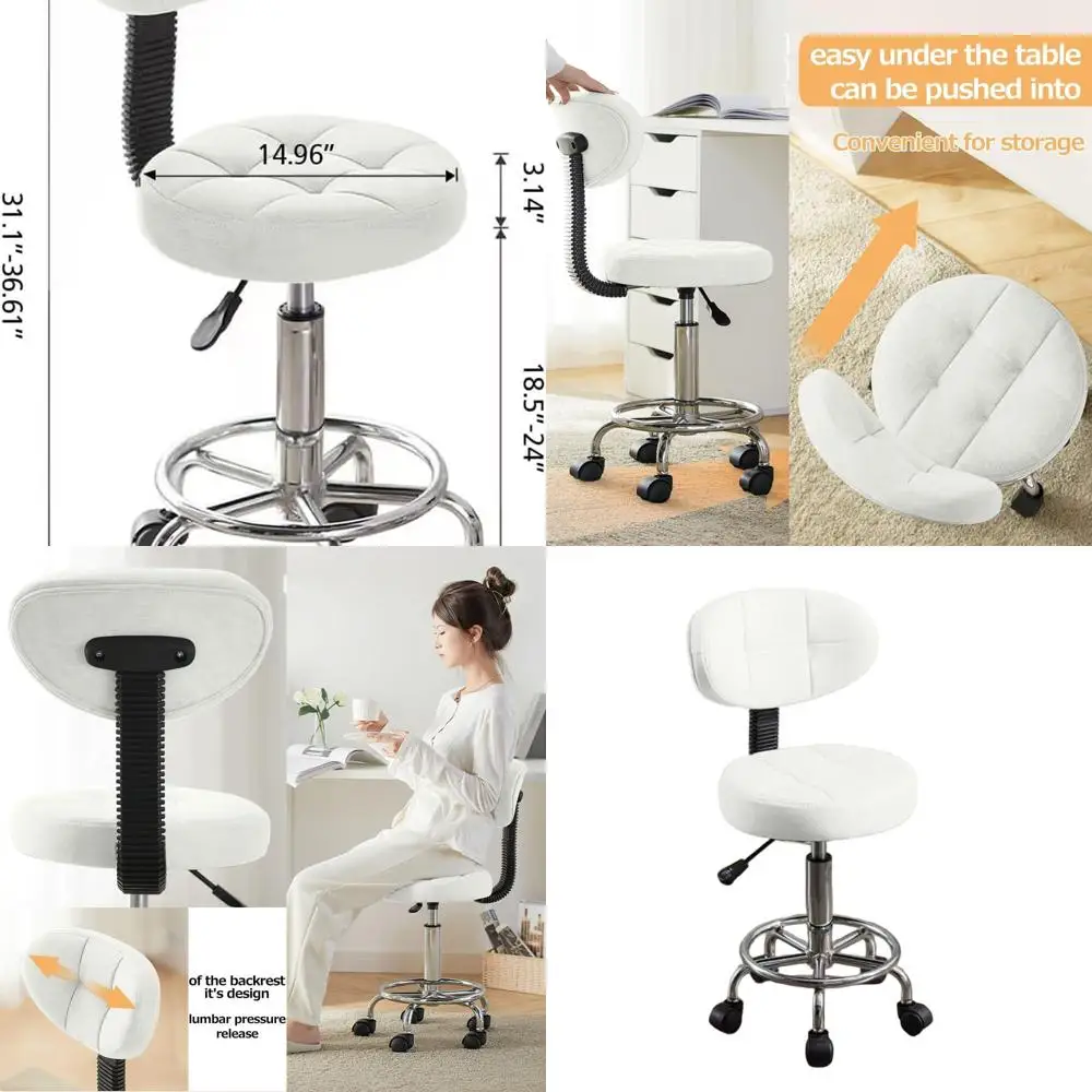 Офисное кресло с регулируемой высотой, поворотное, с низкой спинкой и подставкой для ног, для дома и работы
Офисное кресло с регулируемой высотой, поворотное, с низкой спинкой и подставкой для ног, для дома и работы