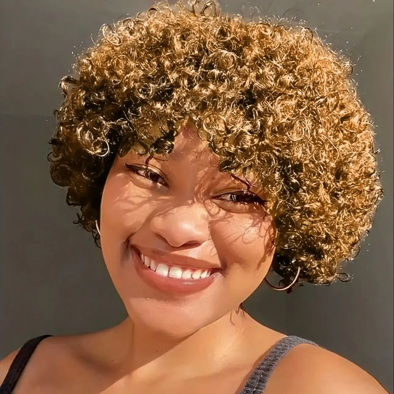 Short Human Hair Pixie Afro Kinky Curly Wig Natural Brown Bob With Bangs Full Machine Made Wigs For Women
Short Human Hair Pixie Afro Kinky Curly Wig Natural Brown Bob With Bangs Full Machine Made Wigs For Women