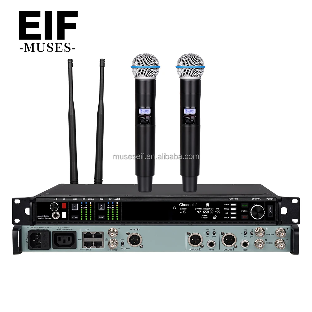 AD4D-3 Wireless Handheld Microphone Dual Channel UHF Diversity Digital Noise Cancelling Portable Design For Live Music
AD4D-3 Wireless Handheld Microphone Dual Channel UHF Diversity Digital Noise Cancelling Portable Design For Live Music