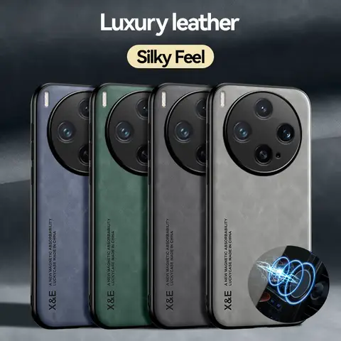 Luxury Leather Case For VIVO 300 200 100 Pro S20 V60 V50 Lite Cover With Metal Plate Support Car Hold Cover Capa Fundas