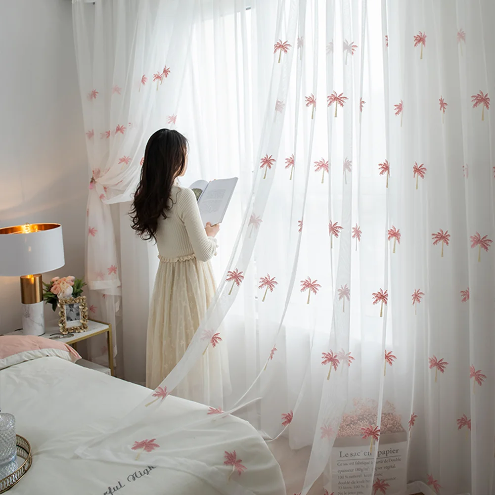 Simple Cartoon Landscape Embroidered Half-Transparent Voile Curtain,Children's,Washable,Coconut Tree,Blue Whale,Easy To Install
Simple Cartoon Landscape Embroidered Half-Transparent Voile Curtain,Children's,Washable,Coconut Tree,Blue Whale,Easy To Install