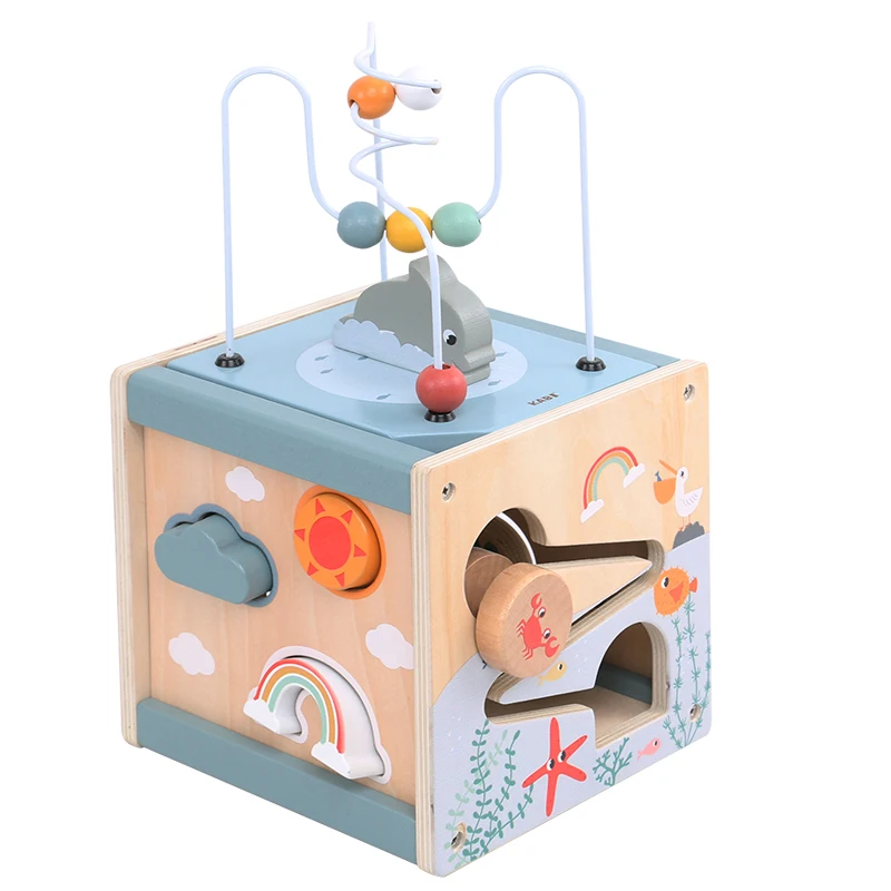 Multi-function Puzzle Round Beads Wooden Educational Toy Baby Activity Cube for Kids
Multi-function Puzzle Round Beads Wooden Educational Toy Baby Activity Cube for Kids