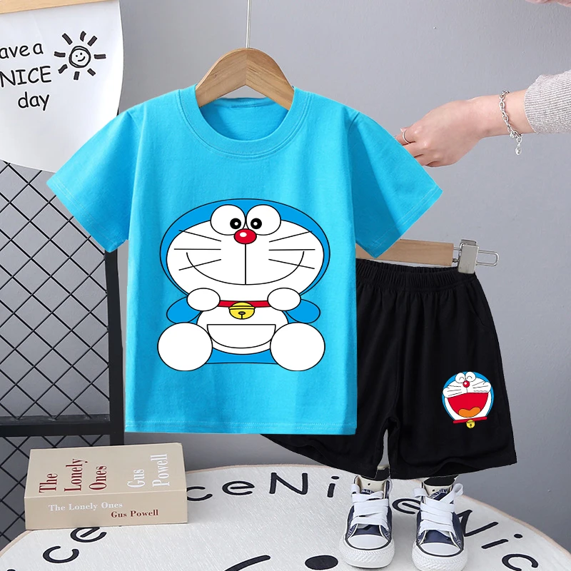 Cute Doraemoned Kids Blue T-shirt Shorts Set Fashion Cartoon Summer Sportwear Trendy Boy Girl Birthday Gift Clothes Hip Hop Tops
Cute Doraemoned Kids Blue T-shirt Shorts Set Fashion Cartoon Summer Sportwear Trendy Boy Girl Birthday Gift Clothes Hip Hop Tops