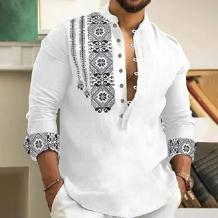 Men Long Sleeve Button-Down Shirt Blouse Loose Henley V-Neck Beach Tops T Shirts
Men Long Sleeve Button-Down Shirt Blouse Loose Henley V-Neck Beach Tops T Shirts