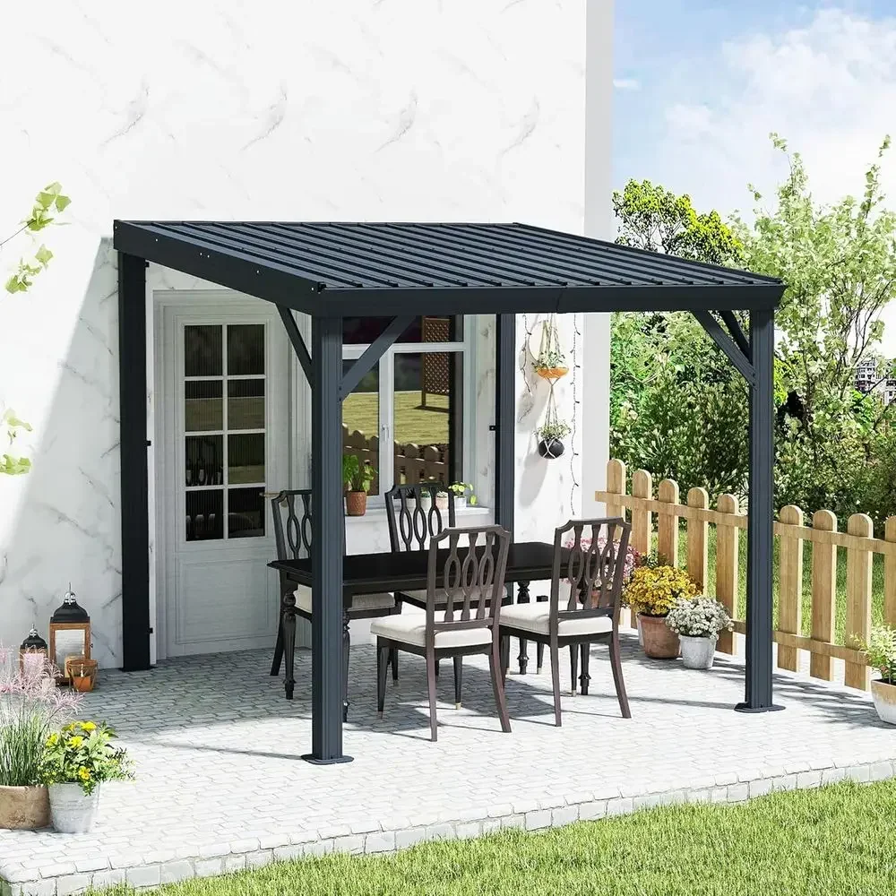 8' x 8' Lean-to Pergola with Drainage, Galvanized Steel Roof, Ideal for Patios, Decks, and Backyards
8' x 8' Lean-to Pergola with Drainage, Galvanized Steel Roof, Ideal for Patios, Decks, and Backyards