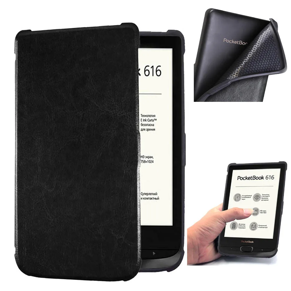 Cover for 6" Pocketbook 616/627/632, Flip Slim Anti-drop Durable Noble Leather Portable Protective Sleeve with Soft TPU Shell
Cover for 6" Pocketbook 616/627/632, Flip Slim Anti-drop Durable Noble Leather Portable Protective Sleeve with Soft TPU Shell