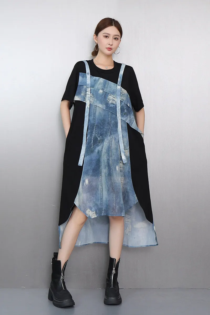 2026 Summer New Elegant Loose Irregular Patchwork Long Strap Dress Women Short Sleeve Dress Wholesale J2200
2026 Summer New Elegant Loose Irregular Patchwork Long Strap Dress Women Short Sleeve Dress Wholesale J2200