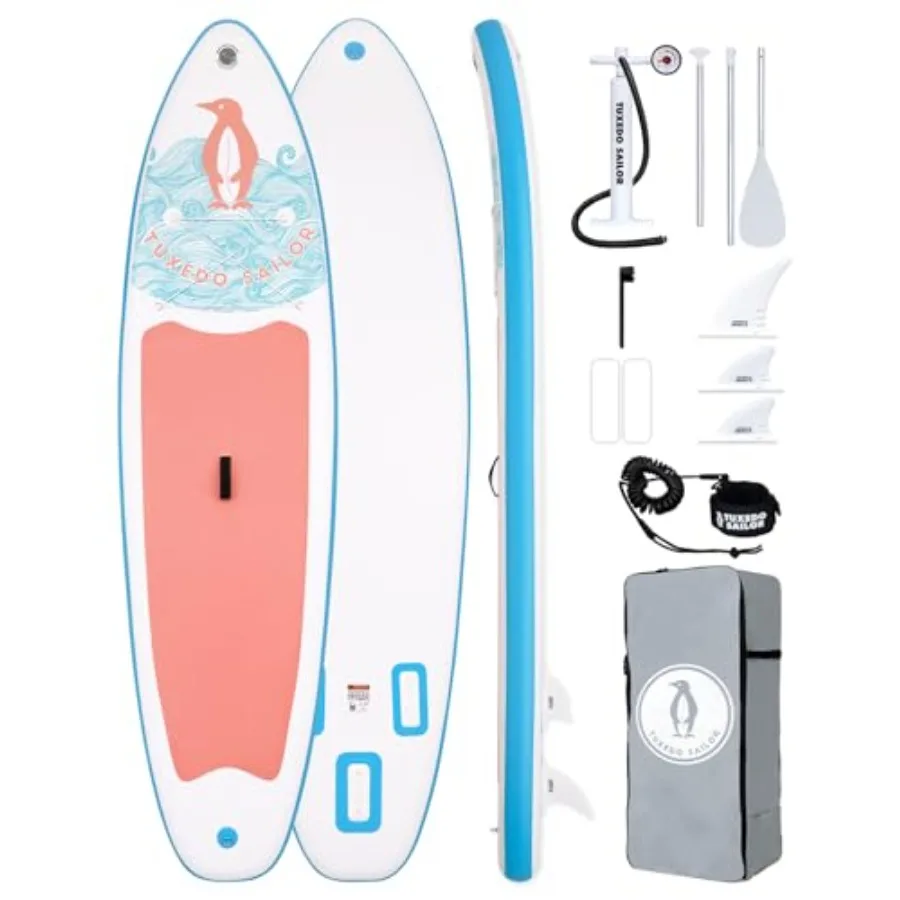 Inflatable Stand Up Paddle Board for lakes and rivers PVC material blue ultra-stable with anti-slip EVA deck and large fin incl
Inflatable Stand Up Paddle Board for lakes and rivers PVC material blue ultra-stable with anti-slip EVA deck and large fin incl