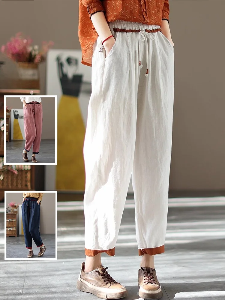 Повседневные облегающие брюки Harlan Carrot, широкие брюки с высокой талией, девять очков, свободный крой, эластичная талия, тонкие женские джинсы большого размера
Повседневные облегающие брюки Harlan Carrot, широкие брюки с высокой талией, девять очков, свободный крой, эластичная талия, тонкие женские джинсы большого размера