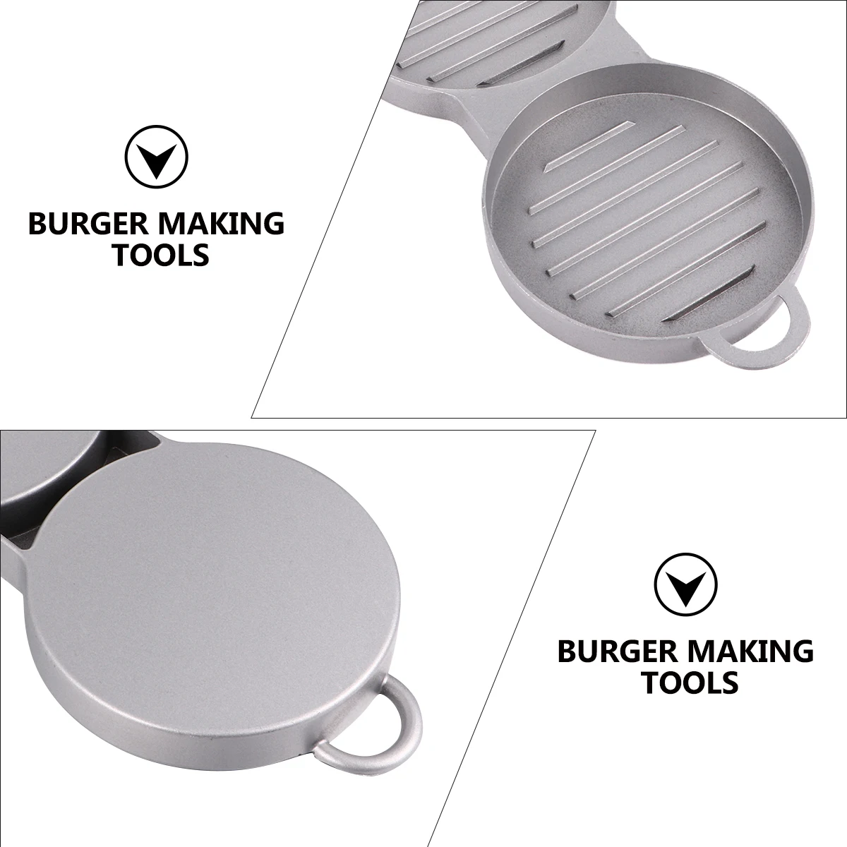 1 set Burger Making Tools Press Mold Kitchen Gadget Meat Pies Cakes Sandwich Burgers Aluminum Non Stick Small Size Easy Use
1 set Burger Making Tools Press Mold Kitchen Gadget Meat Pies Cakes Sandwich Burgers Aluminum Non Stick Small Size Easy Use