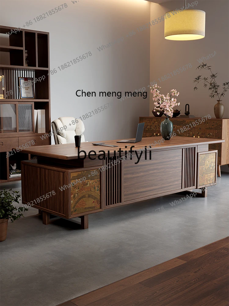 X Solid Wood New Chinese Style Small Boss Office Desk and Tea Table Combo
X Solid Wood New Chinese Style Small Boss Office Desk and Tea Table Combo
