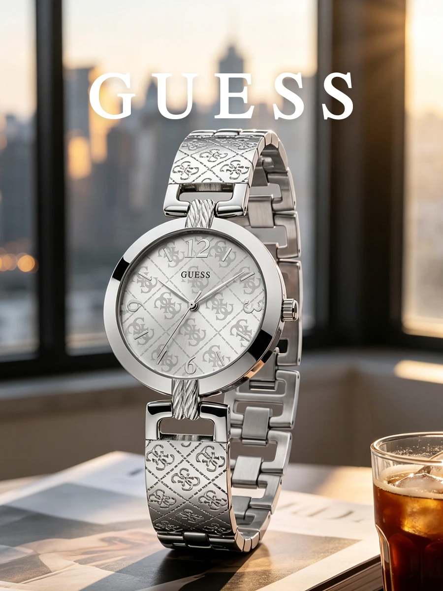Guess Women's Watch Silver Tone Stainless Steel Analog Quartz Wristwatch Logo Pattern Bracelet Strap Fashion Accessory for Gift
Guess Women's Watch Silver Tone Stainless Steel Analog Quartz Wristwatch Logo Pattern Bracelet Strap Fashion Accessory for Gift