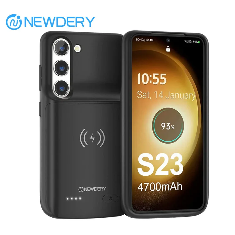 NEWDERY 4700 мАч чехол для аккумулятора с беспроводной зарядкой для Samsung Galaxy S23 тонкий портативный чехол для зарядного устройства Power Bank Cover
NEWDERY 4700 мАч чехол для аккумулятора с беспроводной зарядкой для Samsung Galaxy S23 тонкий портативный чехол для зарядного устройства Power Bank Cover