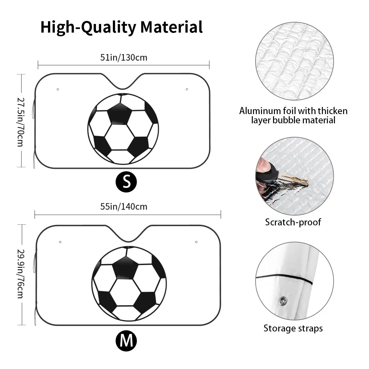 Sports Soccer Ball Sunshade Windscreen Car Front Windshield Window Sun Visor Accessories Covers
Sports Soccer Ball Sunshade Windscreen Car Front Windshield Window Sun Visor Accessories Covers
