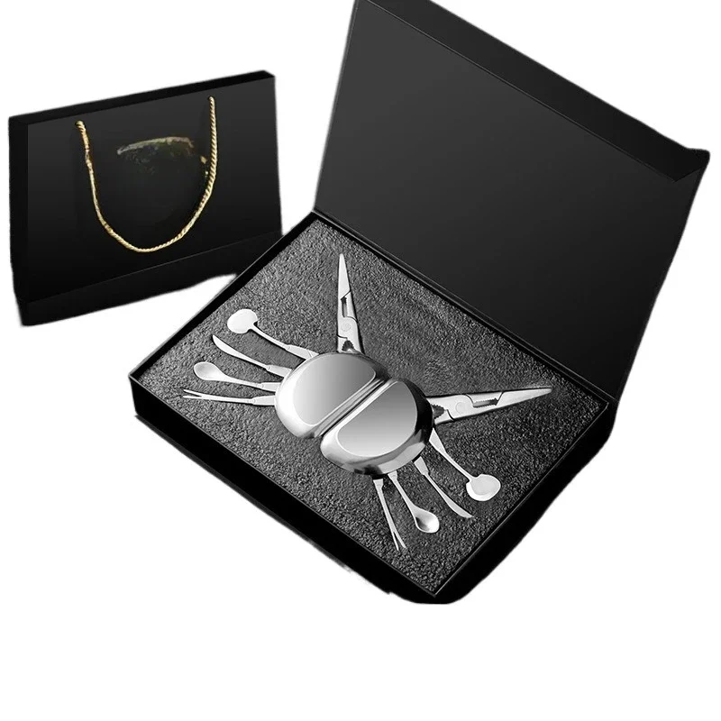 Crab Eating Tools Twelve Gift Box Set 304 Stainless Steel Eating Hairy Tools Pincers Cutters Crab Pincers 
Crab Eating Tools Twelve Gift Box Set 304 Stainless Steel Eating Hairy Tools Pincers Cutters Crab Pincers