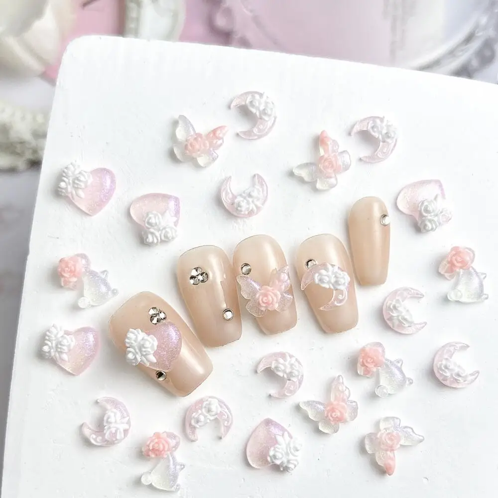 Translucent Resin Butterfly Heart Nail Decorations Luminous Shimmering Flower Moon Rabbit Nail Art Charms for DIY Sweet Nails
Translucent Resin Butterfly Heart Nail Decorations Luminous Shimmering Flower Moon Rabbit Nail Art Charms for DIY Sweet Nails