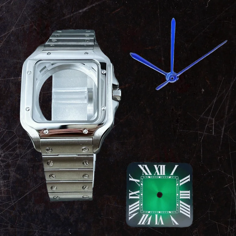 Square Silver Watch Case 38mm with 27MM Dial Steel Bracelet Electroplated NH35 NH36 Movements For Sek Santus Watch Accessories
Square Silver Watch Case 38mm with 27MM Dial Steel Bracelet Electroplated NH35 NH36 Movements For Sek Santus Watch Accessories