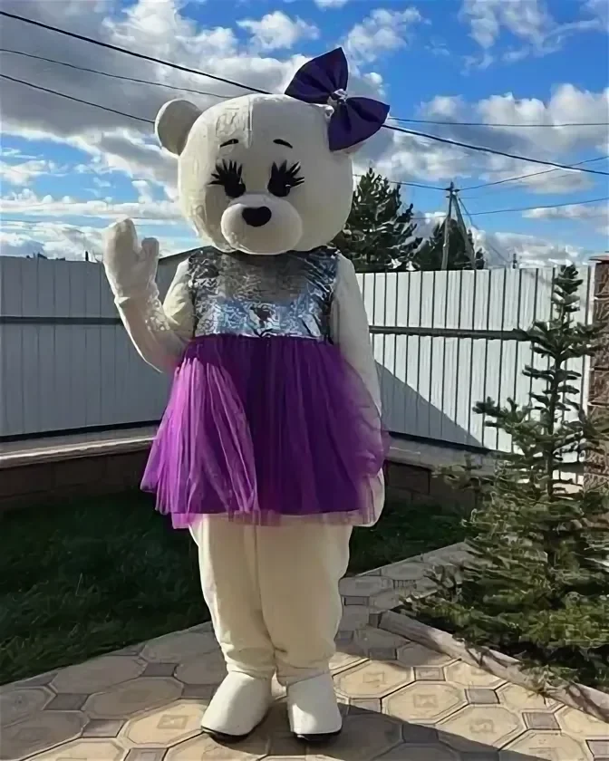 White Bear in Silvery Purple Dress Suit Maid Costume Teddy Bear Mascot Performance Costume Wedding Cartoon
White Bear in Silvery Purple Dress Suit Maid Costume Teddy Bear Mascot Performance Costume Wedding Cartoon