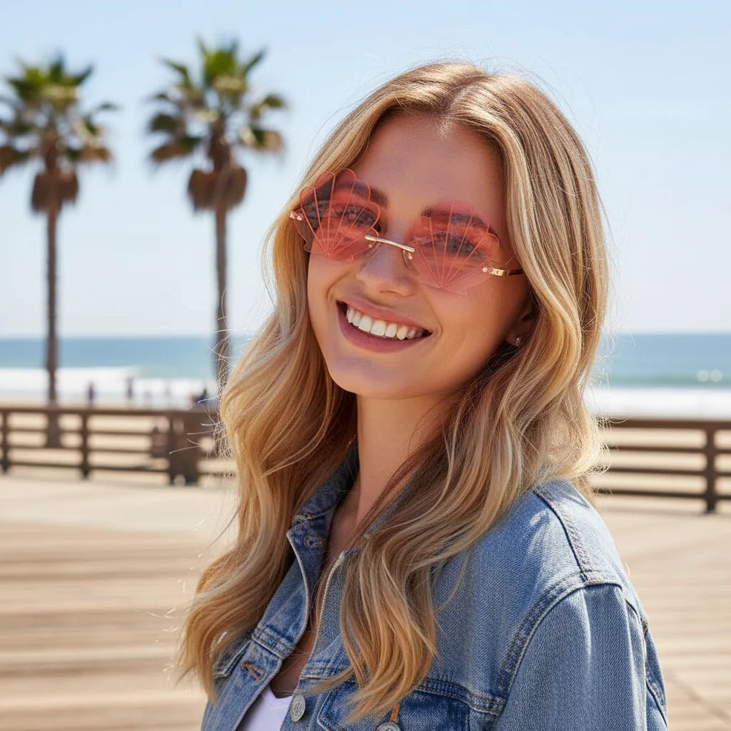 UV Protection Shell Shape Rimless Sunglasses Flower Shape Fashion Metal Sun Glasses Unique Funny Shades for Photo Props, Party
UV Protection Shell Shape Rimless Sunglasses Flower Shape Fashion Metal Sun Glasses Unique Funny Shades for Photo Props, Party