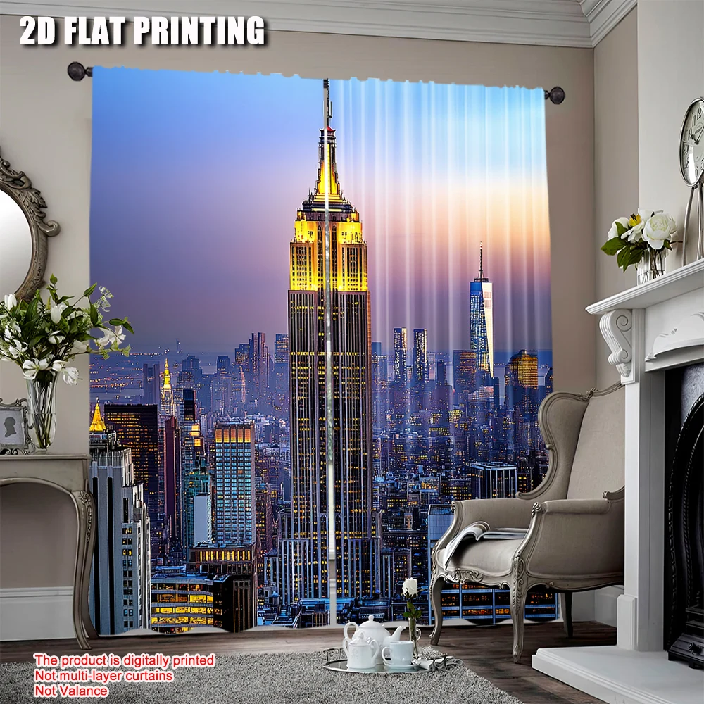 2Pcs Modern Curtain New York City Skyline With Skyscrapers At Sunset Night American Urban Life For Bedroom Living Room Dining
2Pcs Modern Curtain New York City Skyline With Skyscrapers At Sunset Night American Urban Life For Bedroom Living Room Dining