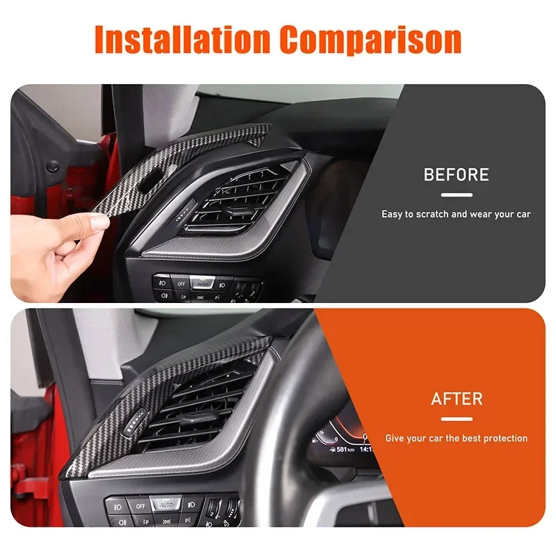 For BMW1 2 Series F40 F44 2020-2024 ABS carbon fiber car side air outlet decorative frame sticker car interior accessories 2Pcs
For BMW1 2 Series F40 F44 2020-2024 ABS carbon fiber car side air outlet decorative frame sticker car interior accessories 2Pcs