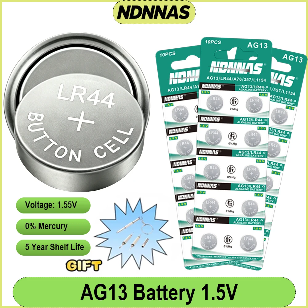 5-100Pcs AG13 LR44 1.5V High Capacity Alkaline Battery A76 357 SR44 L1154 for Watch Calculator Toy Remote
5-100Pcs AG13 LR44 1.5V High Capacity Alkaline Battery A76 357 SR44 L1154 for Watch Calculator Toy Remote