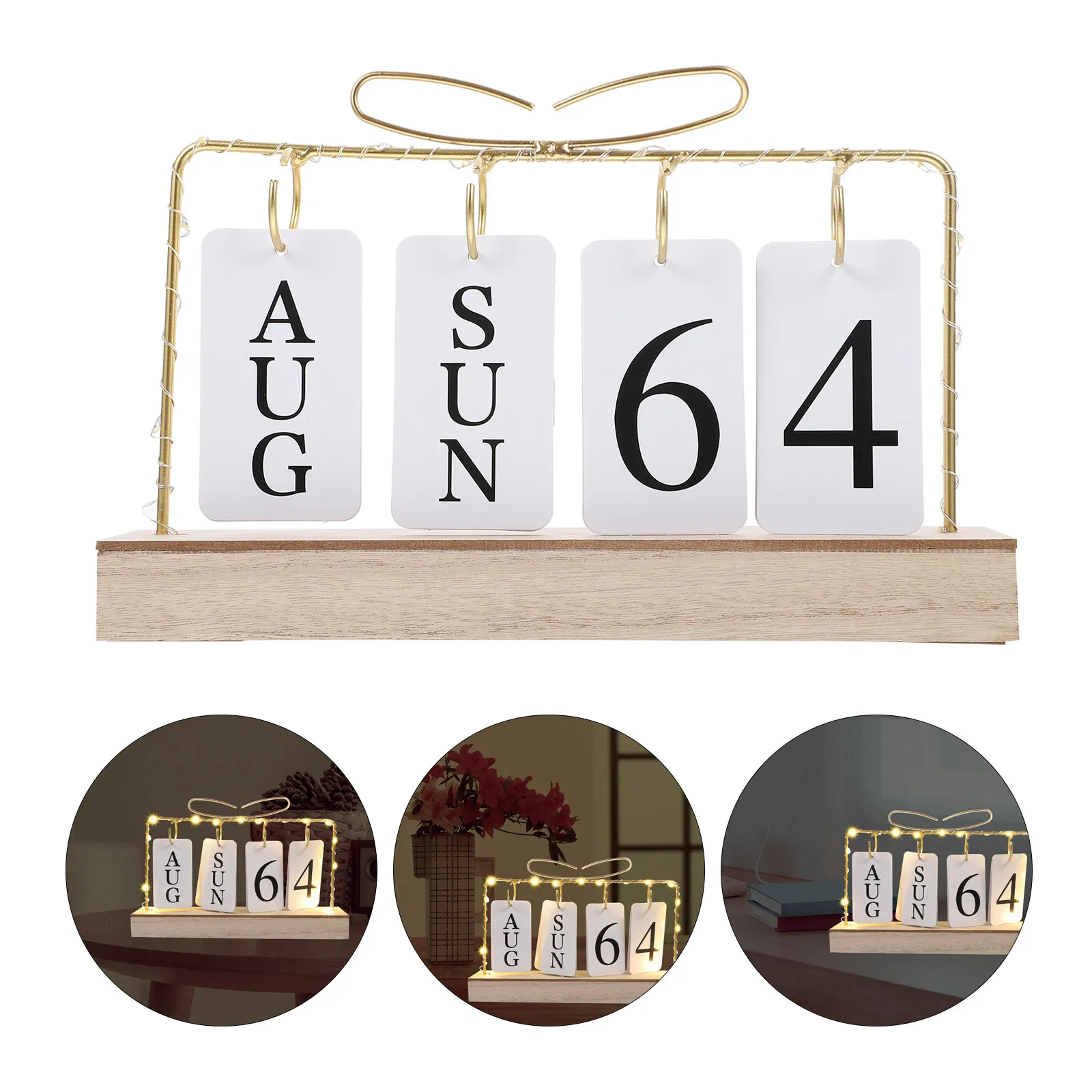Delicate Wooden Calendar with Built-in Light Compact Desk Calendar for Office Home Dormitory Christmas New Year Gift Elegant
Delicate Wooden Calendar with Built-in Light Compact Desk Calendar for Office Home Dormitory Christmas New Year Gift Elegant