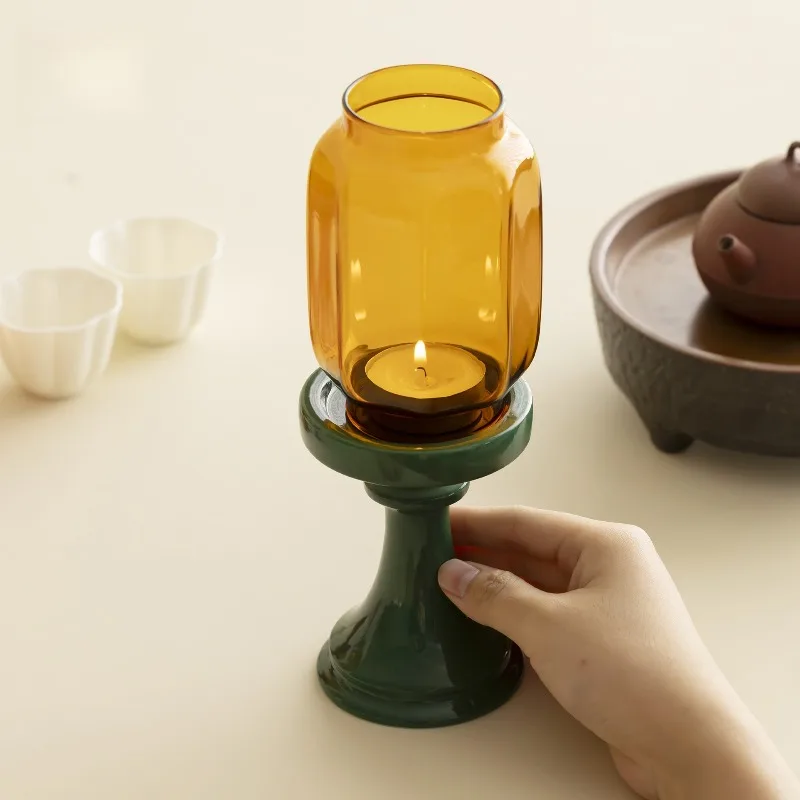 New Chinese Candle Holder Reusable Windproof Glass Lampshade Zen Style Candle Stand Creative Handcrafted Vintage Vibe Home Decor
New Chinese Candle Holder Reusable Windproof Glass Lampshade Zen Style Candle Stand Creative Handcrafted Vintage Vibe Home Decor