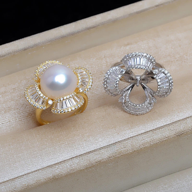 925 Sterling Silver Adjustable Finger Ring Mount Base Settings Findings Mountings Parts Fittings Accessories for 13-14mm Pearls
925 Sterling Silver Adjustable Finger Ring Mount Base Settings Findings Mountings Parts Fittings Accessories for 13-14mm Pearls