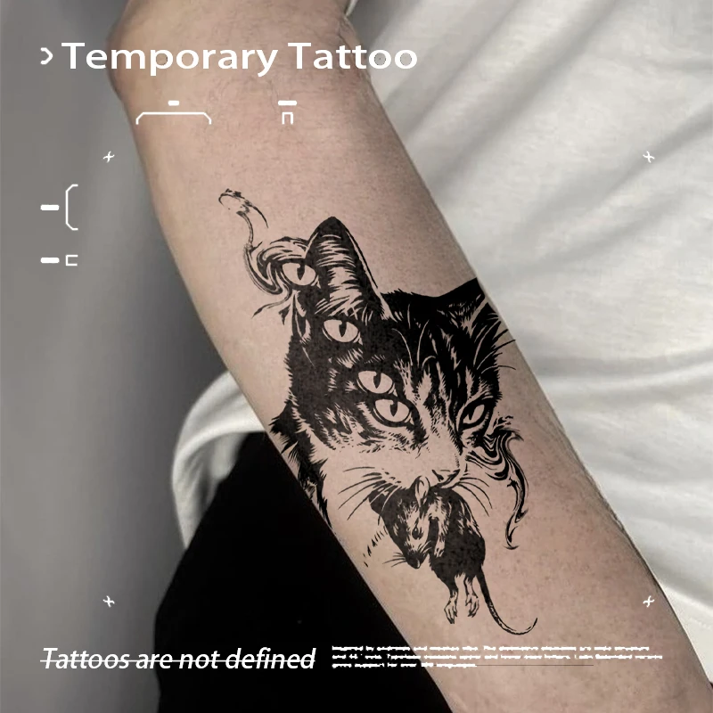Waterproof Herbal Juice Temporary Tattoo Gothic 6-Eyed Cat Mouse Fake Tattoo Long Lasting Body Art Stickers for Adults Arm Decal
Waterproof Herbal Juice Temporary Tattoo Gothic 6-Eyed Cat Mouse Fake Tattoo Long Lasting Body Art Stickers for Adults Arm Decal