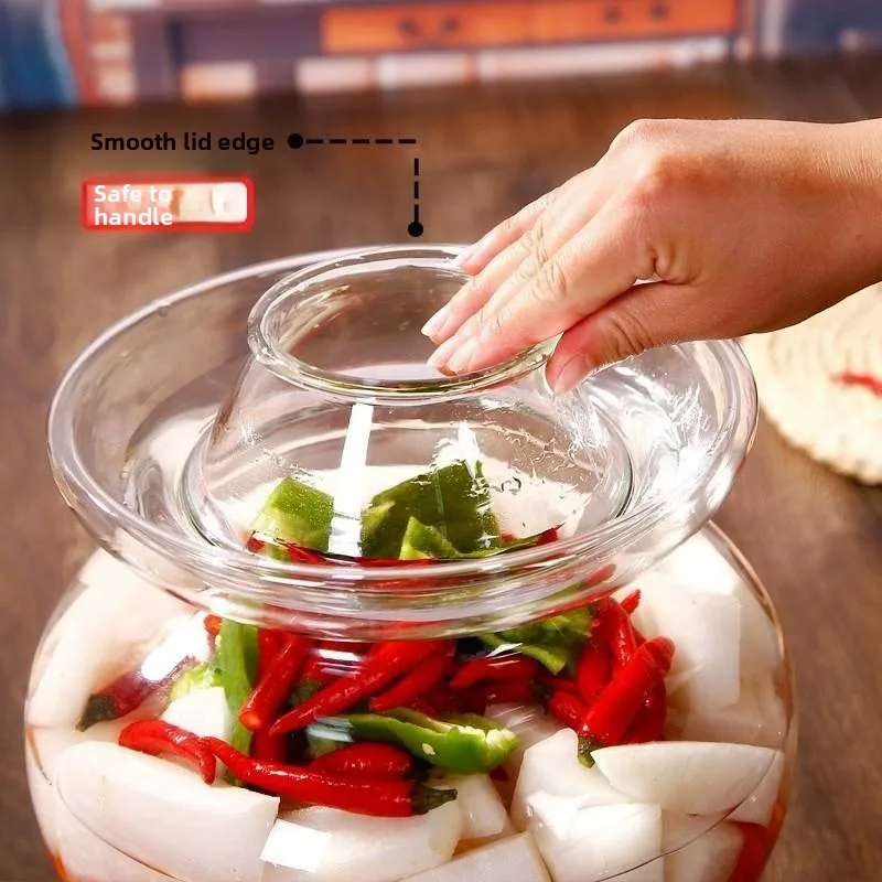 Large Size Glass Sealable Jar Thickened Fermentation Pickle Storage Container Transparent Home Use Kitchen Storage Bottle
Large Size Glass Sealable Jar Thickened Fermentation Pickle Storage Container Transparent Home Use Kitchen Storage Bottle
