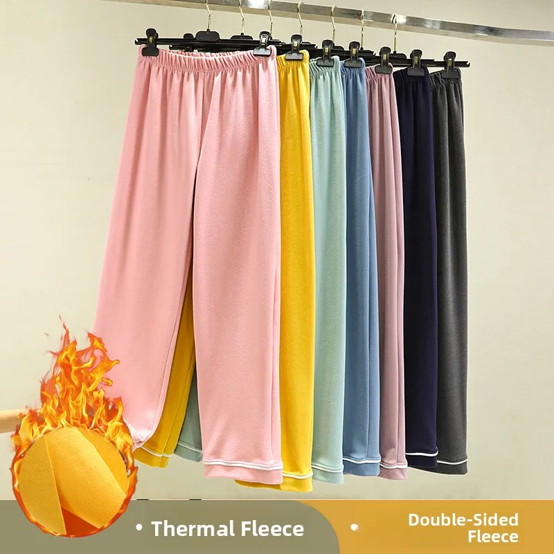 Женские теплые свободные повседневные брюки на подкладке, осенне-зимняя верхняя одежда с высокой талией, широкая теплая домашняя одежда больших размеров
Женские теплые свободные повседневные брюки на подкладке, осенне-зимняя верхняя одежда с высокой талией, широкая теплая домашняя одежда больших размеров