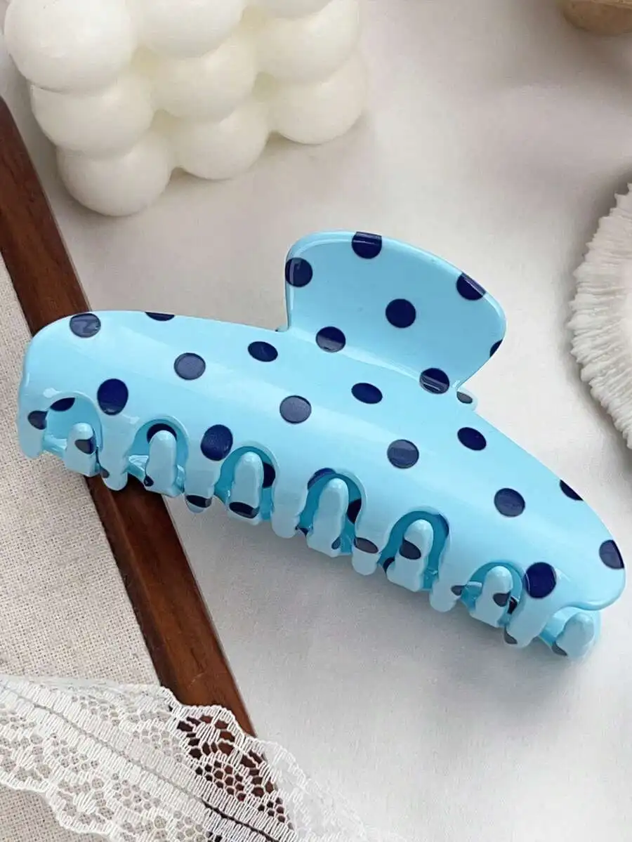 Light Blue Polka Dot Hair Claw Clip For Women Fashion Beach Accessory
Light Blue Polka Dot Hair Claw Clip For Women Fashion Beach Accessory
