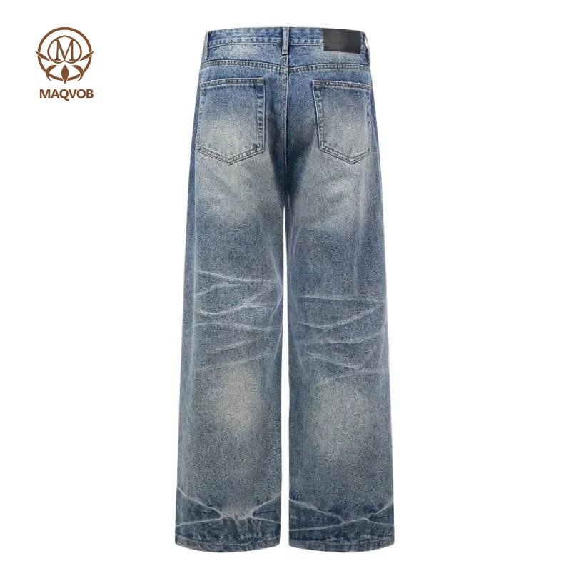 MAQVOB High Quality EU US Size Luxury Street Wear Vintage Gradient Washed Straight-Leg Denim Pants
MAQVOB High Quality EU US Size Luxury Street Wear Vintage Gradient Washed Straight-Leg Denim Pants