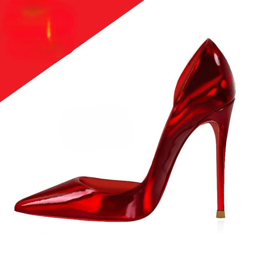 New Arrival Plus Size High Heels, Sexy & Elegant Side Hollow Laser Red, 10-12-13cm Red Sole Stiletto Pumps
New Arrival Plus Size High Heels, Sexy & Elegant Side Hollow Laser Red, 10-12-13cm Red Sole Stiletto Pumps