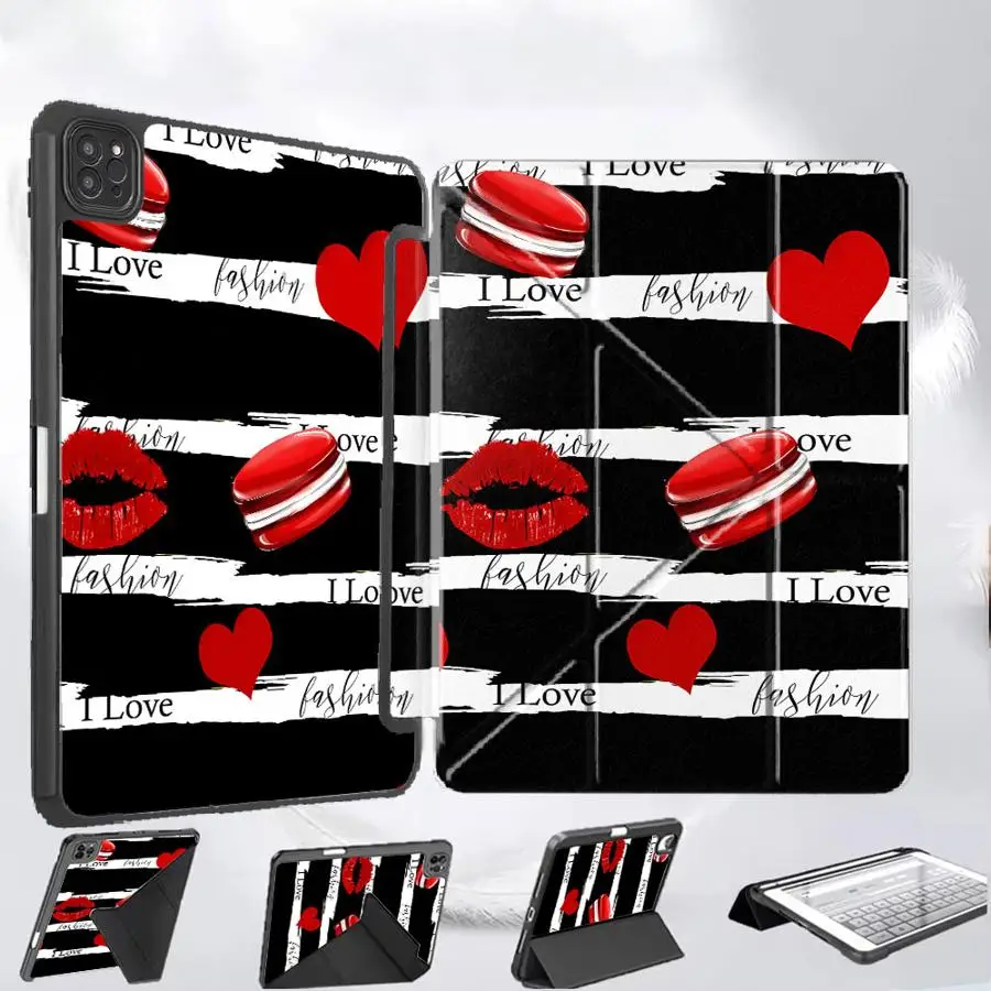 Red Lips Love Stripe Tablet Case For iPad Air 4 5 M3 M2 M4 11inch Pro 11th 10th 9th 8th 7th 12.9inch Mini 6 7 Pro 2025 Holder
Red Lips Love Stripe Tablet Case For iPad Air 4 5 M3 M2 M4 11inch Pro 11th 10th 9th 8th 7th 12.9inch Mini 6 7 Pro 2025 Holder
