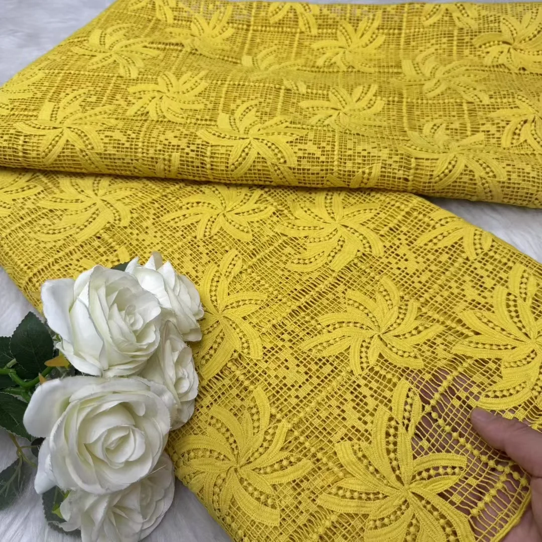 Wholesale 2025 Latest High Quality African Guipure Cord Lace Fabric Nigerian Water Soluble Milk Silk Lace Fabric For Party
Wholesale 2025 Latest High Quality African Guipure Cord Lace Fabric Nigerian Water Soluble Milk Silk Lace Fabric For Party