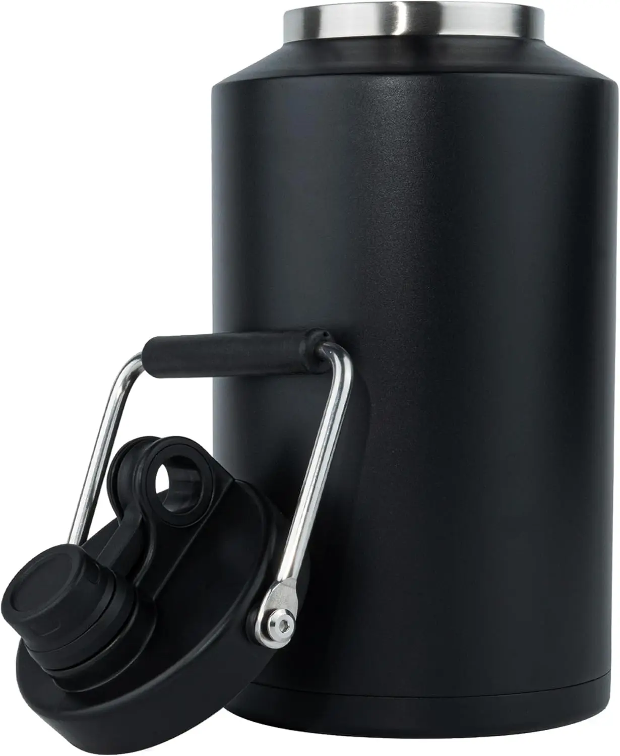 128oz Stainless Steel Insulated Water Bottle, Double Wall Vacuum Gallon Jug with Handle, Hot & Cold, Sweat Proof, Camping Travel, Black
128oz Stainless Steel Insulated Water Bottle, Double Wall Vacuum Gallon Jug with Handle, Hot & Cold, Sweat Proof, Camping Travel, Black