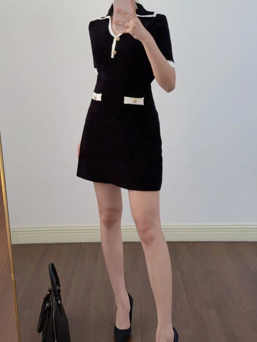 Ele Collar Knitted Dr Women's Bla Contrast Color Simple Sle A-Line Skirt High Waist ort Sve Casual Wear
Ele Collar Knitted Dr Women's Bla Contrast Color Simple Sle A-Line Skirt High Waist ort Sve Casual Wear