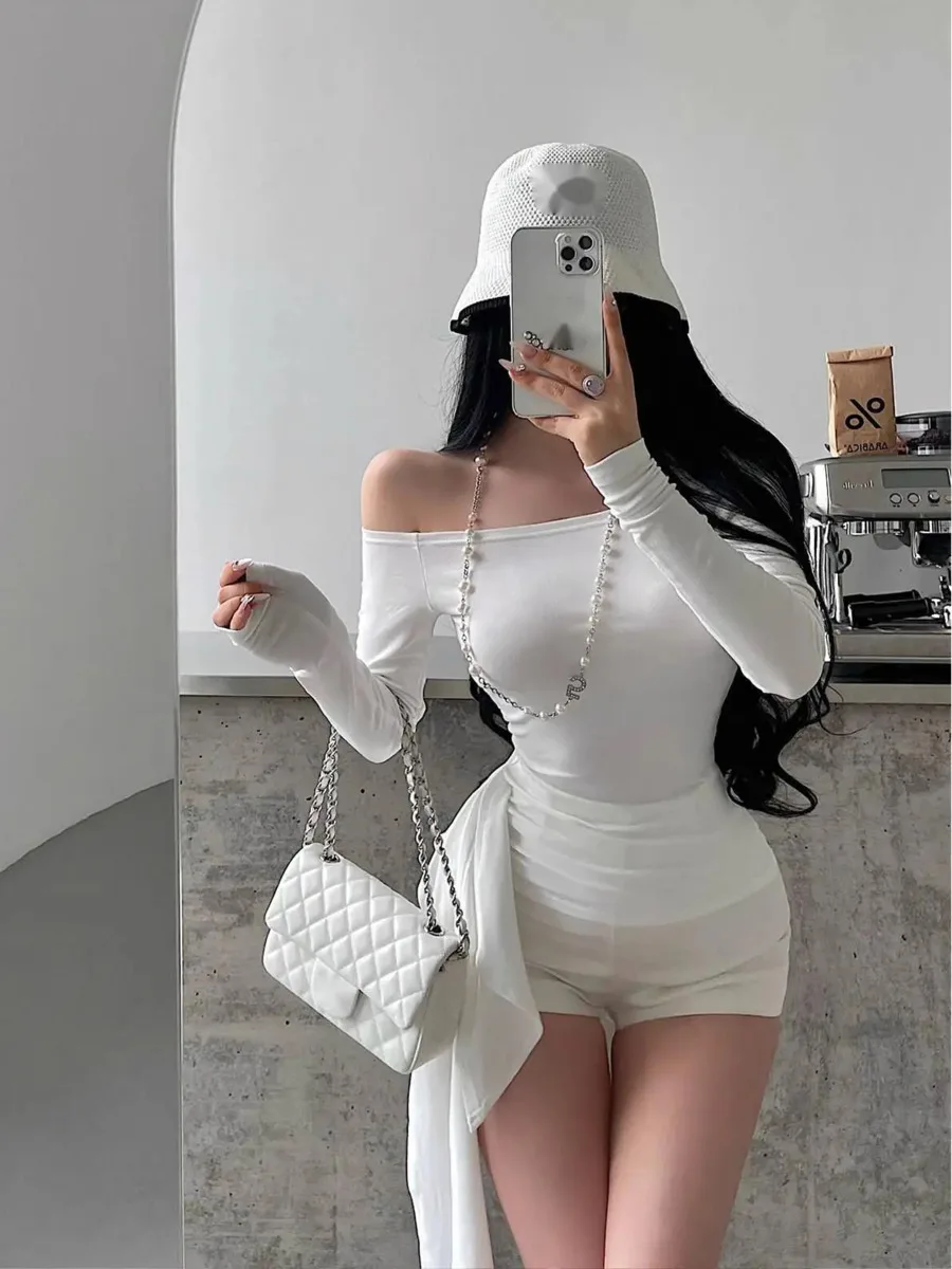 Тонкие футболки, модная женская футболка Pure Desire, сексуальная футболка с открытыми плечами, облегающая футболка с рюшами на талии и боковой лентой, топ ZYH7
Тонкие футболки, модная женская футболка Pure Desire, сексуальная футболка с открытыми плечами, облегающая футболка с рюшами на талии и боковой лентой, топ ZYH7