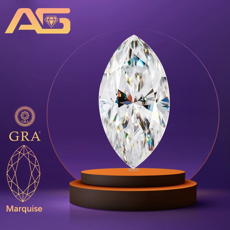 Super White D Colorless Moissanite Stone Marquise Cut 0.5-5.0ct Positive Pass Diamond Tester with GRA Certificate
Super White D Colorless Moissanite Stone Marquise Cut 0.5-5.0ct Positive Pass Diamond Tester with GRA Certificate