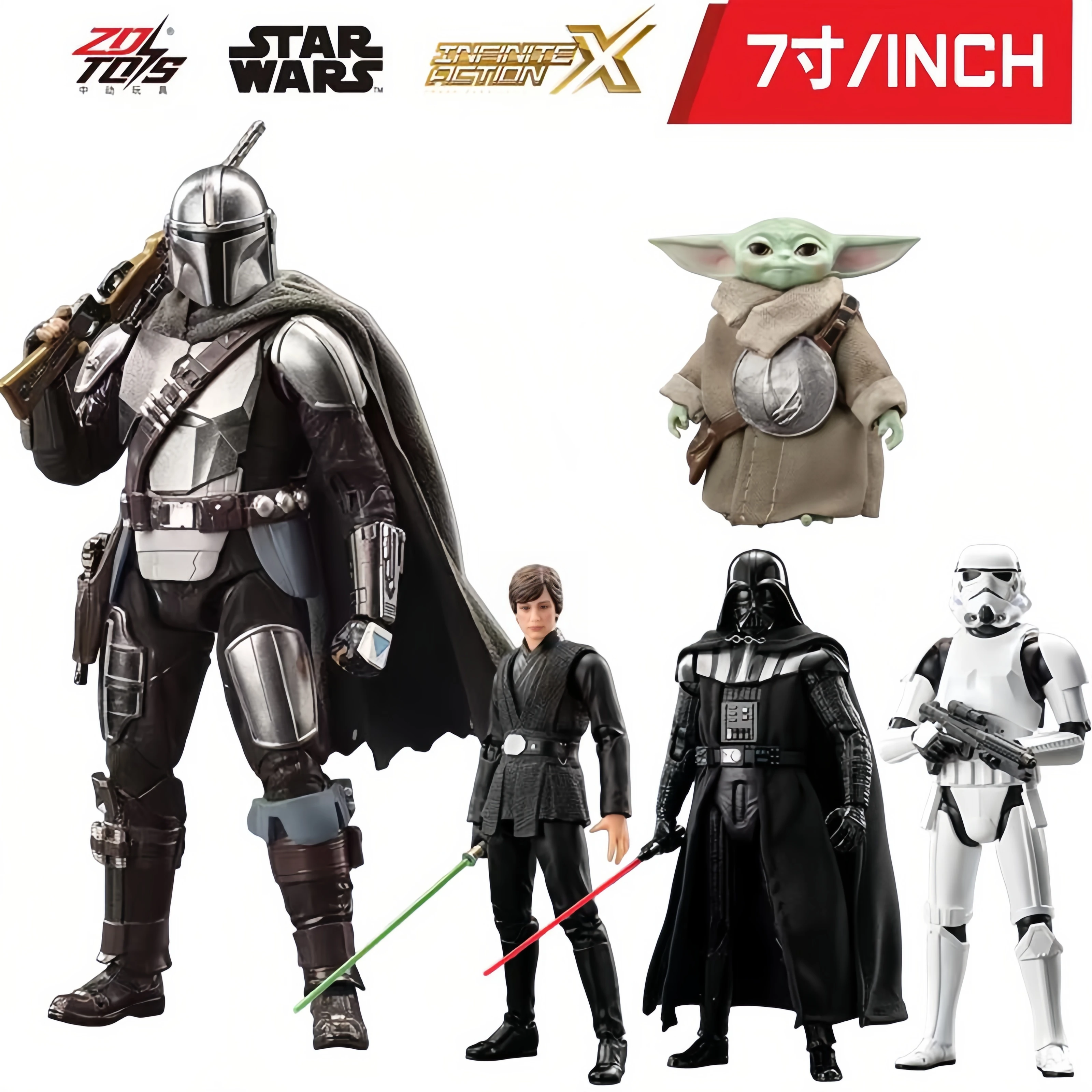 ZD Toys Star Wars Darth Vader Grogu Baby Yoda The Mandalorian Stormtrooper 1/10 Scale Movable Model Doll Collectible Toy Gift
ZD Toys Star Wars Darth Vader Grogu Baby Yoda The Mandalorian Stormtrooper 1/10 Scale Movable Model Doll Collectible Toy Gift