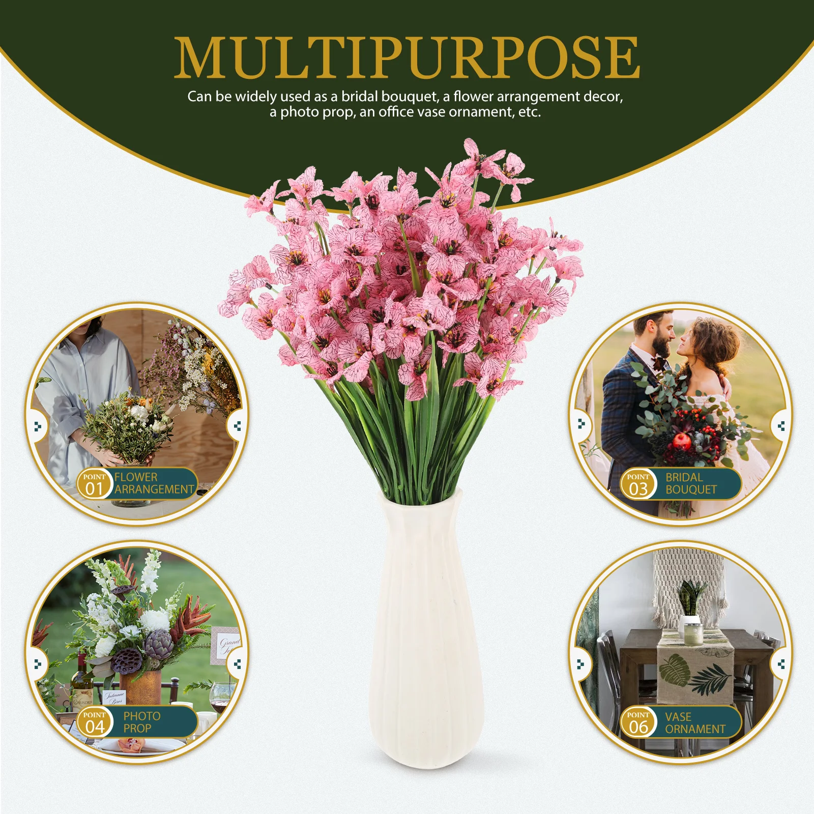 8Pcs Artificial Simulation Flowers Silk Floral Decoration Wedding Party Faux Flower Bouquet Outdoor Home Decor 
8Pcs Artificial Simulation Flowers Silk Floral Decoration Wedding Party Faux Flower Bouquet Outdoor Home Decor