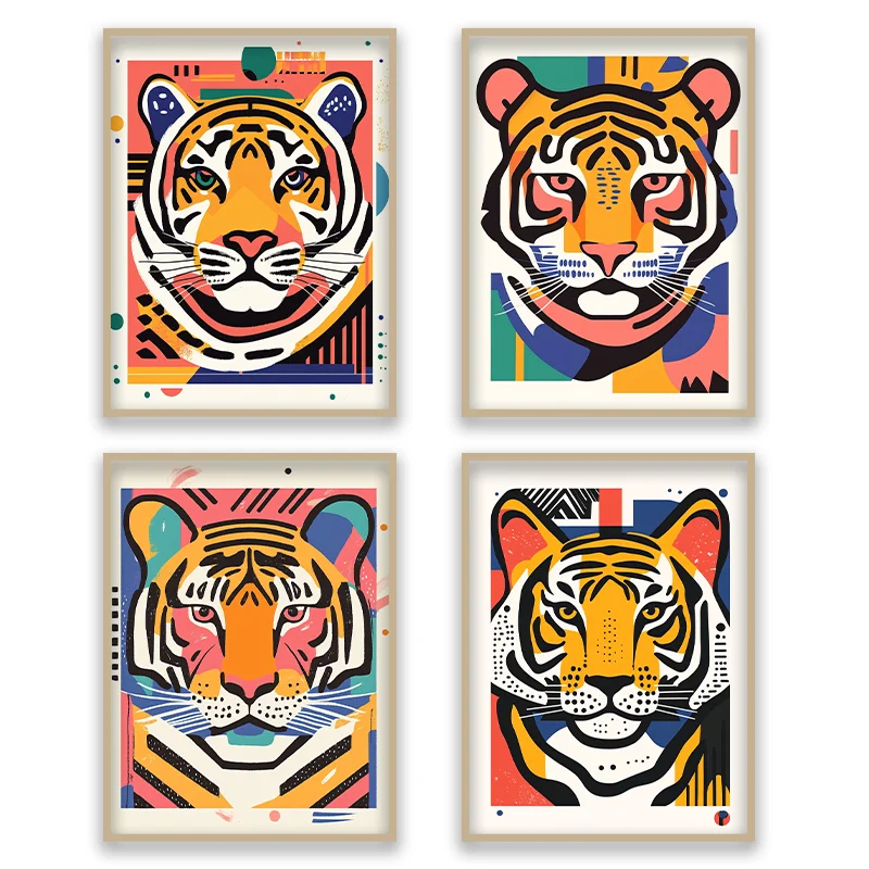 Abstract Art Tiger Theme Canvas Poster Decorative Painting Personalized Living Room Creative Studio Trendy Bedroom Wall
Abstract Art Tiger Theme Canvas Poster Decorative Painting Personalized Living Room Creative Studio Trendy Bedroom Wall