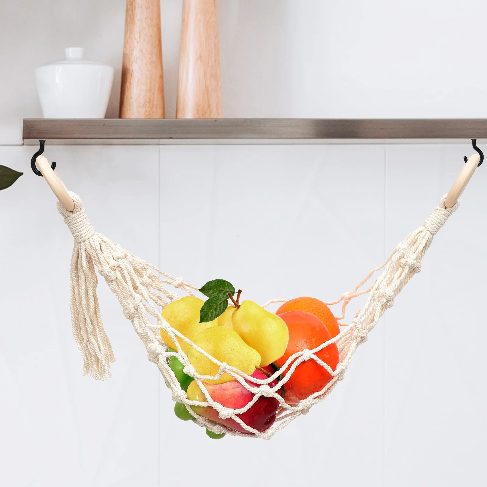 Fruit Vegetable Hammock High Grade Cotton Rope Hanging Kitchen Storage Basket Under Cabinet Organizer Fruit Net
Fruit Vegetable Hammock High Grade Cotton Rope Hanging Kitchen Storage Basket Under Cabinet Organizer Fruit Net
